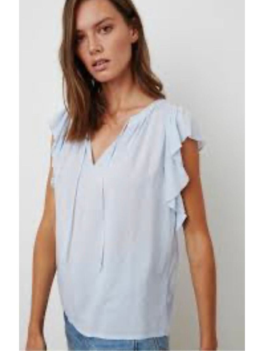 Velvet By Graham & Spencer Eavan Top In Glacier Size S